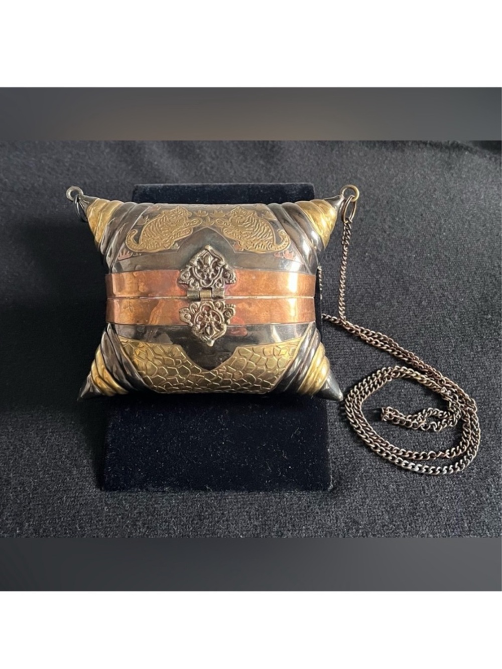 Vintage Art Nouveau Deco Pillow/Wedding Purse (Copper, Brass, Pewter)